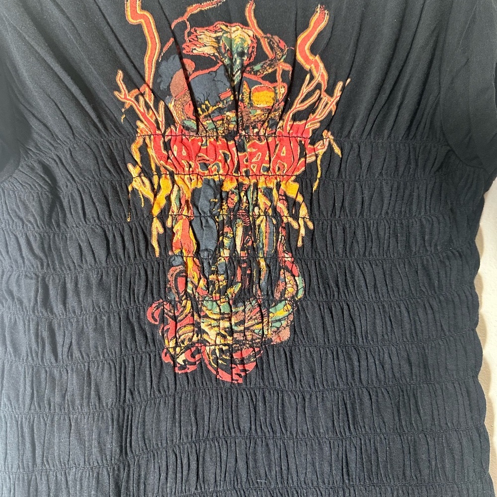 Urban outfitters Tatum smocked mini dress NWT grunge goth size M - Picture 8 of 14
